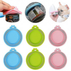 Silicone Dog Cat Canned Lid Pet Food Cover Storage Fresh-keeping Lids Pet Food Cans Lids A