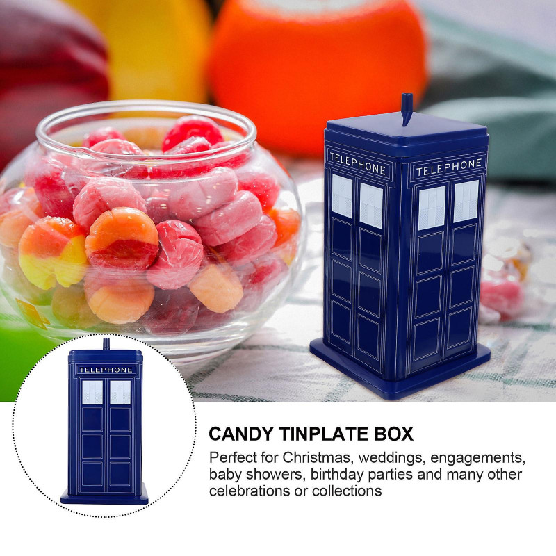 1 Pc Christmas Theme Tinplate Box Adorable Candy Cookie Party Treats Storage Box