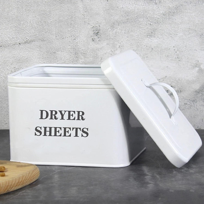 Dryer Storage Box Iron Storage for Detergent Powder Sealed Moisture-Proof Cute Pet Snack Metal Storage Box Freeze [...]