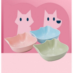 Plastic Pet Feeding Bowls Dog Food Containers 3 Pieces (Blue+Pink+Green) (4-D-W)