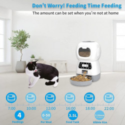 3.5l Automatic Pet Er Timing Programmable Pet Dry Food Dispenser Cat Food Dispenser With Ize Schedule For Home Use A