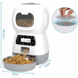 3.5l Automatic Pet Er Timing Programmable Pet Dry Food Dispenser Cat Food Dispenser With Ize Schedule For Home Use A