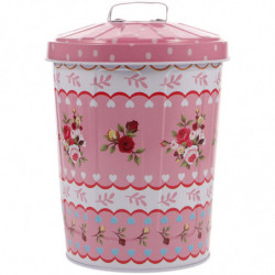 European Style Storage Bucket With Lid Candy Storage Bucket Snack Bucket Tinplate Box(3L)