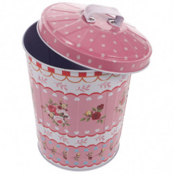 European Style Storage Bucket With Lid Candy Storage Bucket Snack Bucket Tinplate Box(3L)