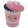 European Style Storage Bucket With Lid Candy Storage Bucket Snack Bucket Tinplate Box(3L)