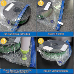 20pcs 3d Printer Filament Moisture-proof Storage Bag Reusable Vacuum Sealed Bags