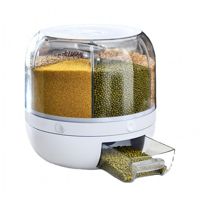 Grains Separate Storage Box Sealed Rotating Rice Bucket Home Insect Damp Proof Rice Storage Tank Grains Separate Storage Box Sealed Rotating Rice Bucket Home Insect Damp Proof Rice Storage Tank
