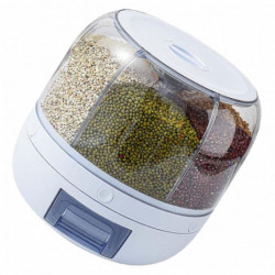 Grains Separate Storage Box Sealed Rotating Rice Bucket Home Insect Damp Proof Rice Storage Tank