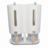 Kitchen Rice Bucket Double Barrel Grain Storage Bucket Kitchen Metering Grain Storage Box Pet Food Container Kitchen Rice Bucket Double Barrel Grain Storage Bucket Kitchen Metering Grain Storage Box Pet Food Container