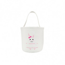 Storage Bag Easter Basket Cute Animal Canvas Bucket Large Capacity Portable Handle Design For Kids Toys