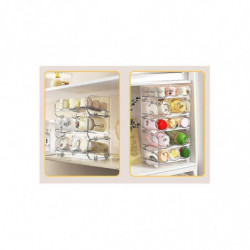 Rack de stockage de tasse Bureau Multicouche Transparent étanche à la poussière Maison Stockage empilable R