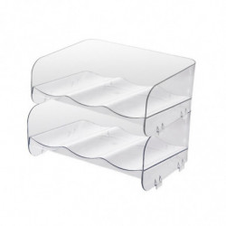 Rack de stockage de tasse Bureau Multicouche Transparent étanche à la poussière Maison Stockage empilable R