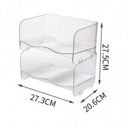 Rack de stockage de tasse Bureau Multicouche Transparent étanche à la poussière Maison Stockage empilable R