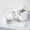 Small Plastic Container Storage Box With Lid Dust-proof Stackable Household Items For