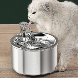 Fontaine Eau Pour Chat, Acier Inoxydable, 2l, Ultra-silencieuse, Fontaine Boire Pour Animaux De Compagnie Avec, [...]