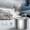 Fontaine Eau Pour Chat, Acier Inoxydable, 2l, Ultra-silencieuse, Fontaine Boire Pour Animaux De Compagnie Avec, [...]