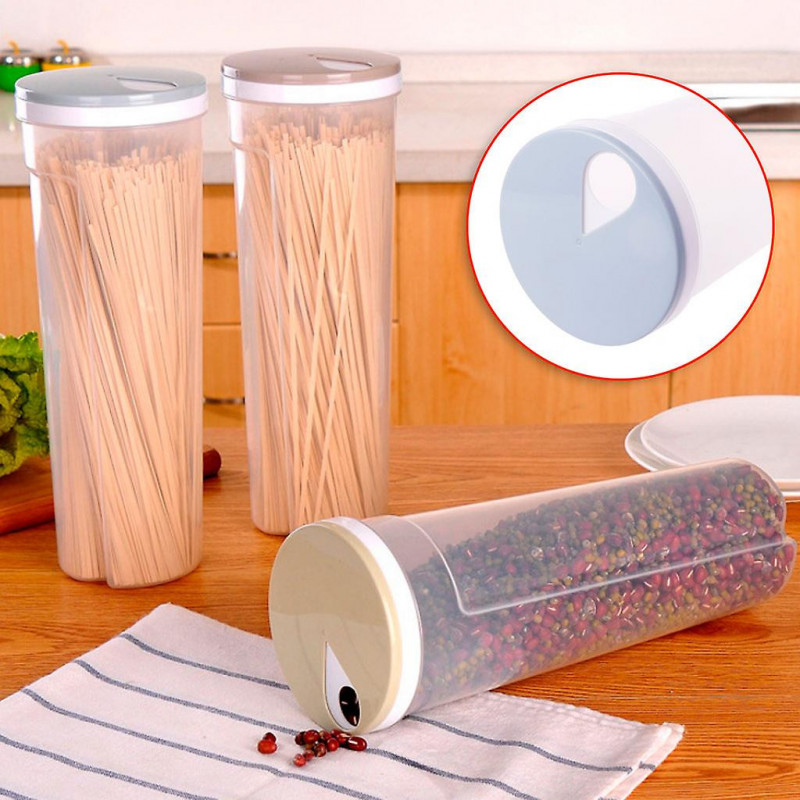 Tall Food Storage Box Spaghetti Noodles Container Grain Cereal Jar Airtight Leak Tall Food Storage Box Spaghetti Noodles Container Grain Cereal Jar Airtight Leak