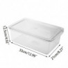 Clear Fridge Organiser Stackable Kitchen Food Storage Box Container With Lid