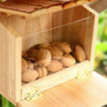 Squirrel Feeder For Outside Natural Wood Feeding Box With Lid Easy To Clean
