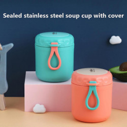 Leak-proof Insulated Hot Milk Cup Food Container For Work Travel 3 Colors Choose