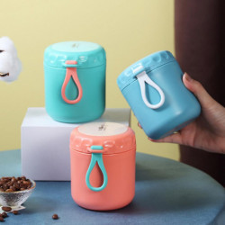 Leak-proof Insulated Hot Milk Cup Food Container For Work Travel 3 Colors Choose