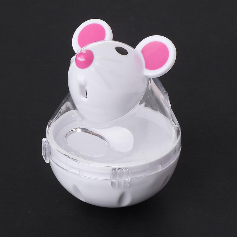 Pet Toys Food Dispenser Feeder Dogs Cats Tumbler Funny Container Plastic Supply