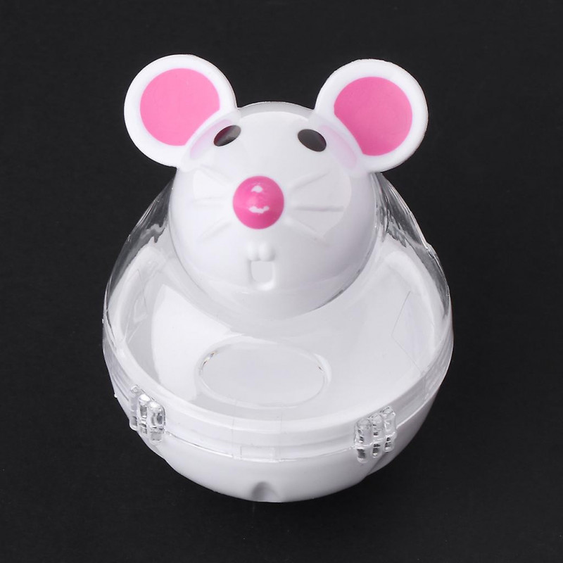 Pet Toys Food Dispenser Feeder Dogs Cats Tumbler Funny Container Plastic Supply