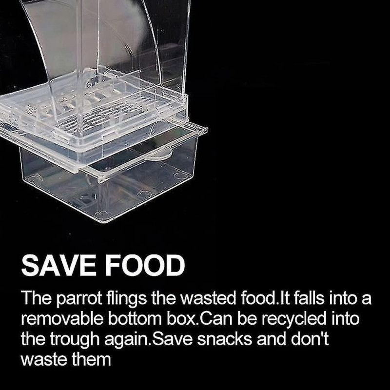 Splash Proof Automatic Bird Feeder Bird Cage Accessories Food Container For Parakeets Canaries Cockatiels Finches