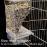 Splash Proof Automatic Bird Feeder Bird Cage Accessories Food Container For Parakeets Canaries Cockatiels Finches
