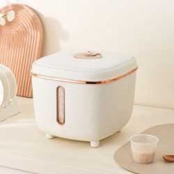 16.5 Lb Rice Dispenser Large Grain Container Storage With Lid Measuring Cylinder Water Content Proof Household [...]