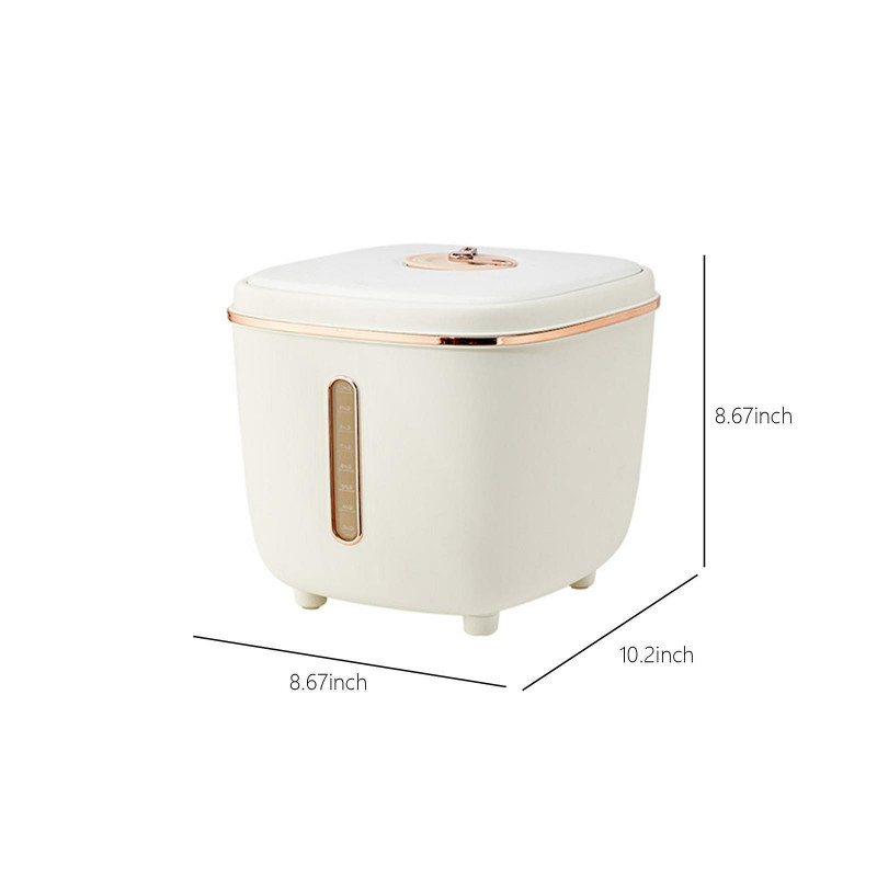 16.5 Lb Rice Dispenser Large Grain Container Storage With Lid Measuring Cylinder Water Content Proof Household [...]