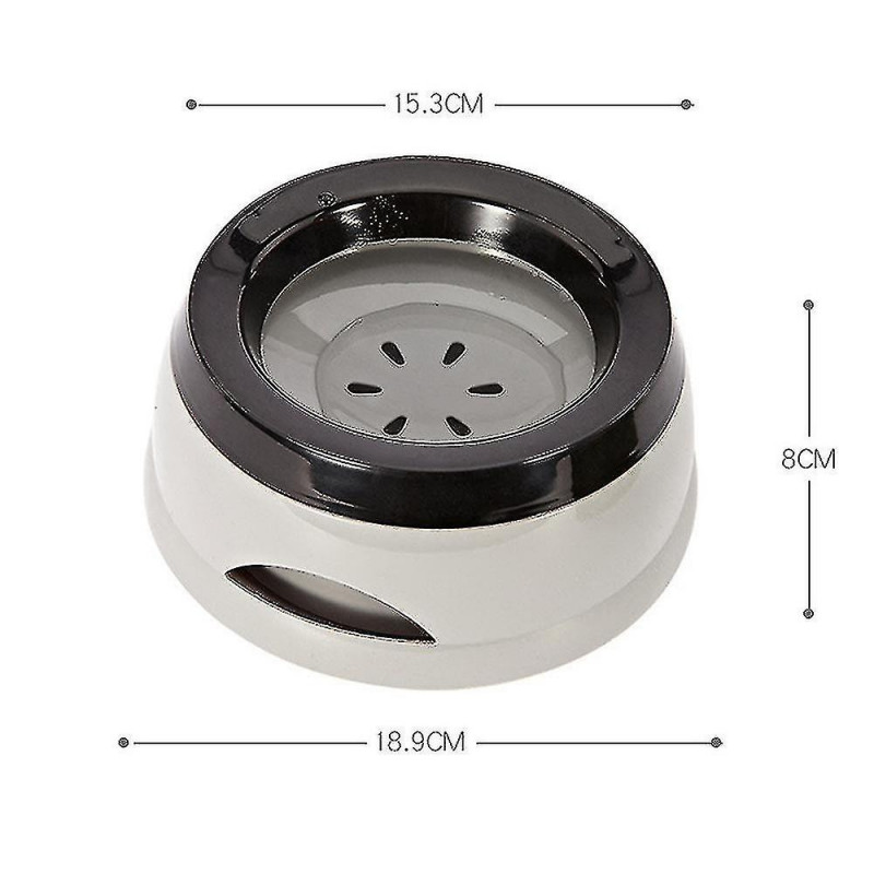 Pas de déversement Dog Water Bowl Compatible avec la maison et les voyages, plus de sols mouillés