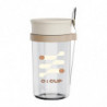 Portable Graduated Breakfast Glass Jar And Coffee Cup With Lid Spoon