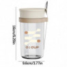Portable Graduated Breakfast Glass Jar And Coffee Cup With Lid Spoon
