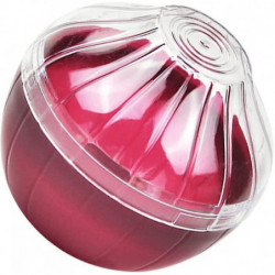 Veggie Fruit Shaped Savers Food Storage Box Plastic Container With Transparent Lid (onion Style)(red)(1pcs) Jinxiu
