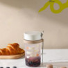 Portable Graduated Breakfast Glass Jar And Coffee Cup With Lid Spoon