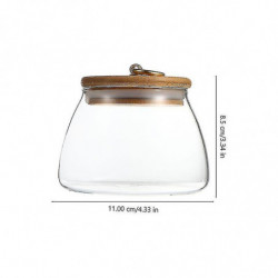 1pc Cuisine Thé Scellé Récipient Pratique Verre Stockage Jarre De Nourriture (500ml)