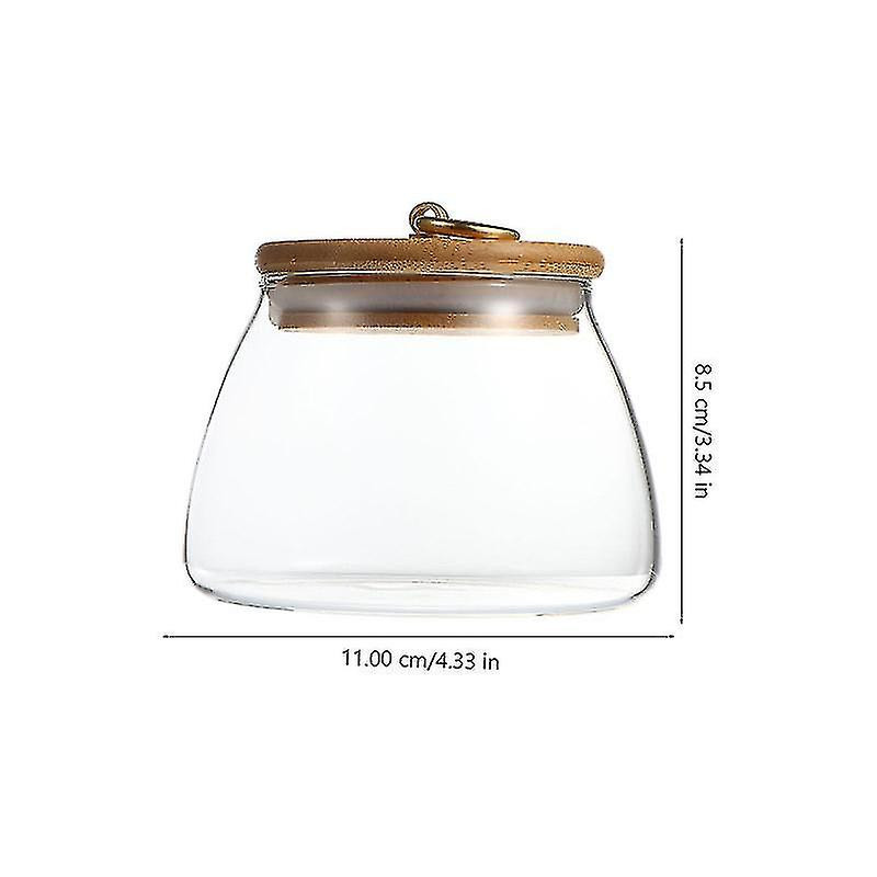 1pc Cuisine Thé Scellé Récipient Pratique Verre Stockage Jarre De Nourriture (500ml)