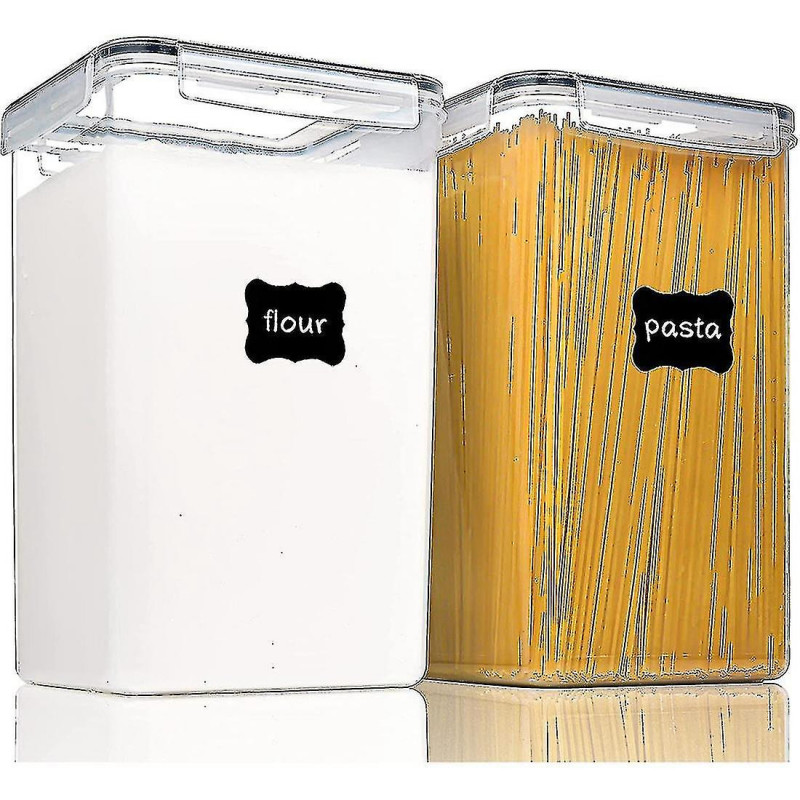 2pcs Food Containers With Lids Airtight 6.5l, For Flour, Sugar, Baking Supply And Dry Food 2pcs Food Containers With Lids Airtight 6.5l, For Flour, Sugar, Baking Supply And Dry Food