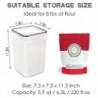 2pcs Food Containers With Lids Airtight 6.5l, For Flour, Sugar, Baking Supply And Dry Food 2pcs Food Containers With Lids Airtight 6.5l, For Flour, Sugar, Baking Supply And Dry Food