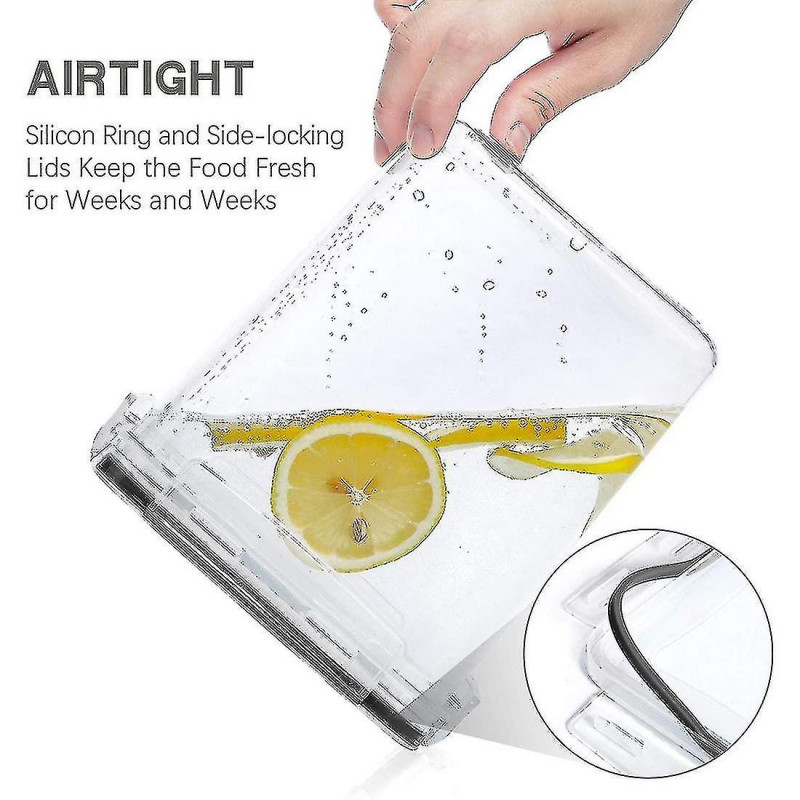 2pcs Food Containers With Lids Airtight 6.5l, For Flour, Sugar, Baking Supply And Dry Food 2pcs Food Containers With Lids Airtight 6.5l, For Flour, Sugar, Baking Supply And Dry Food