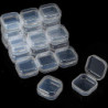 36 Pieces Rectangle Clear Plastic Containers Transparent Beads Containers Jewelry Box