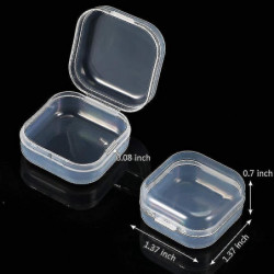 36 Pieces Rectangle Clear Plastic Containers Transparent Beads Containers Jewelry Box