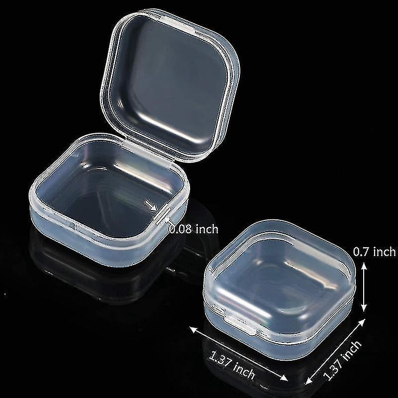 36 Pieces Rectangle Clear Plastic Containers Transparent Beads Containers Jewelry Box