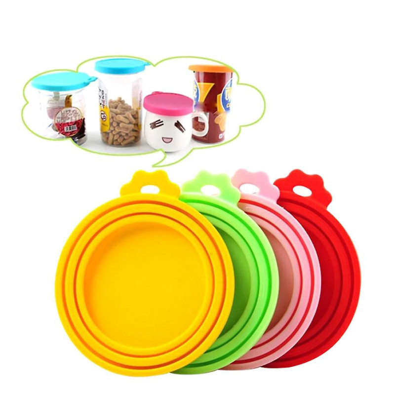 3pcs Pet Food Can Silicone Lids For Tins Can Universal Dog Kitten Can Lid 3pcs Pet Food Can Silicone Lids For Tins Can Universal Dog Kitten Can Lid