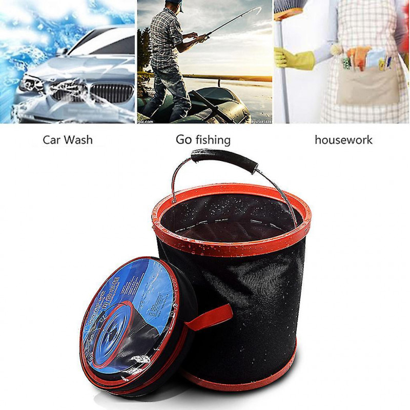 Large Capacity Collapsible Bucket With Lid Multipurpose Water Container Bucket