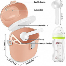 Milk Powder Dispenser, Portable Milk Container, Milk Storage Box Plastic Portable Food