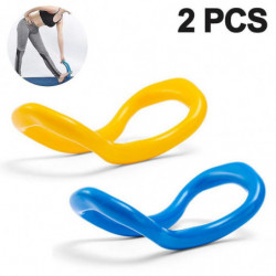 2Pcs Pilates Ring-Pp Material Yellow+Pink