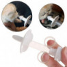 Pet Feeder Medicine Milk Feeding Syringe Small Animal Puppy Universal Siliconewhite10pcs