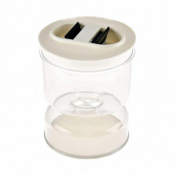 Pickle Olive Hourglass Jar Pickle Juice Wet and Dry Separator Food Container with Strainer Flip Airtight Lid